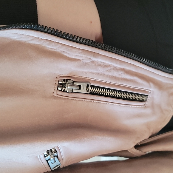 Authentic ALLSAINTS leather jacket, size 10 - Picture 5 of 9